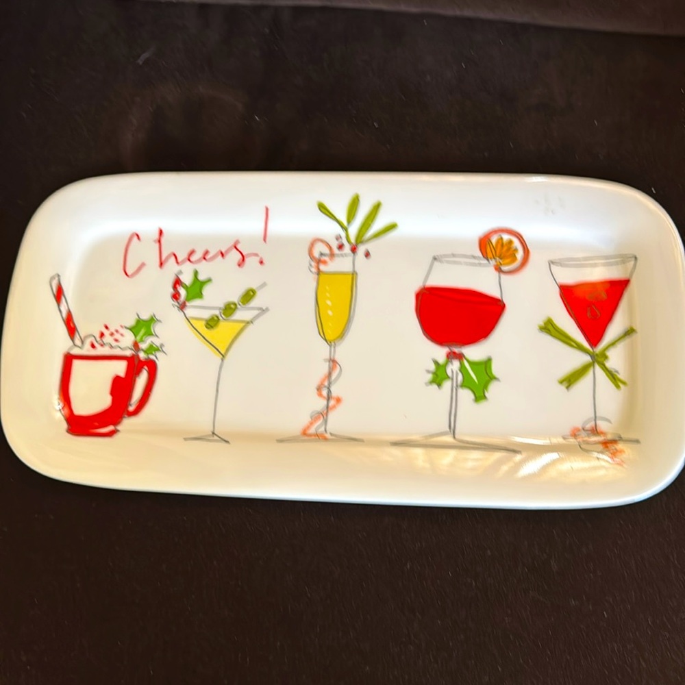COCKTAIL PARTY MELAMINE TRAY NEW CONDITION  17” X  9” INCHES